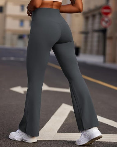 High Waisted V Cut Flare Leggings