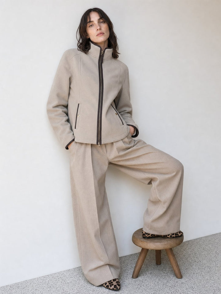 Full Zip Funnel Neck Polar Fleece Outdoor Jacket
