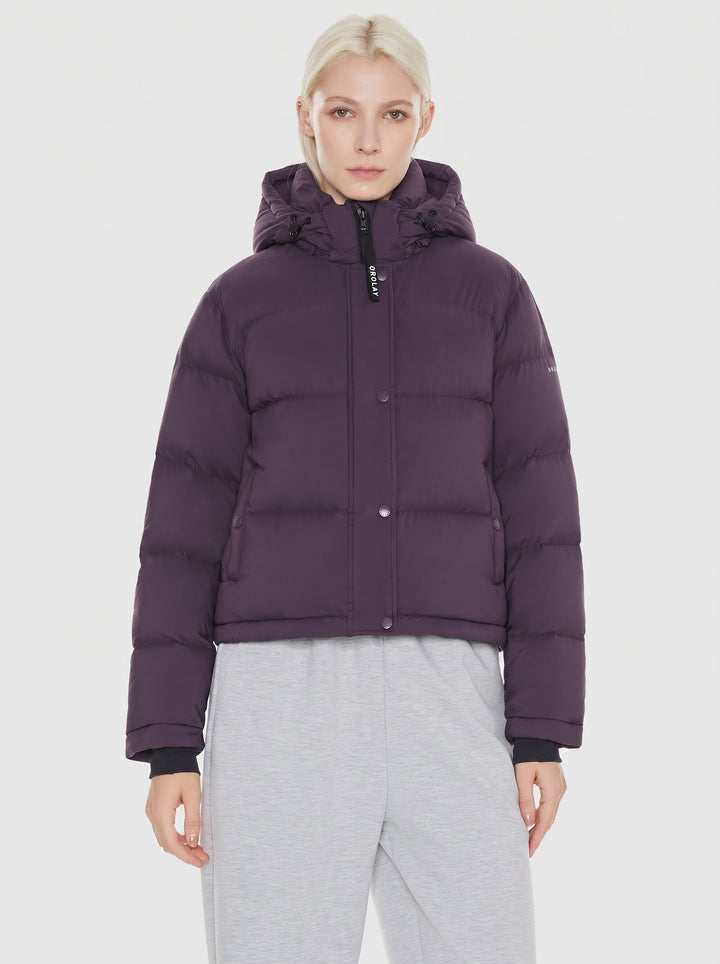 Cropped Stand Collar Puffer Jacket