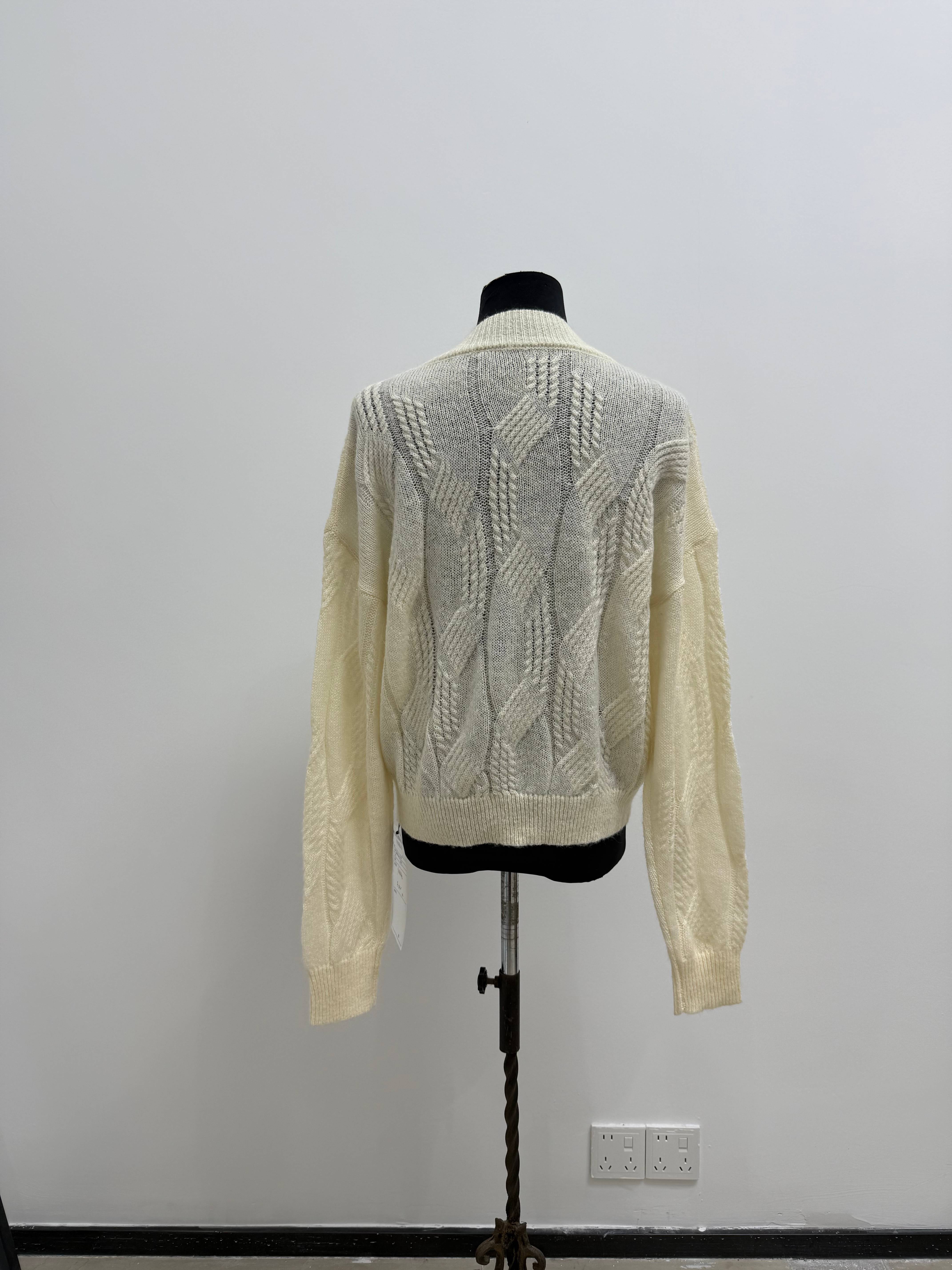 Cozy Cable Knit V Neck Pullover