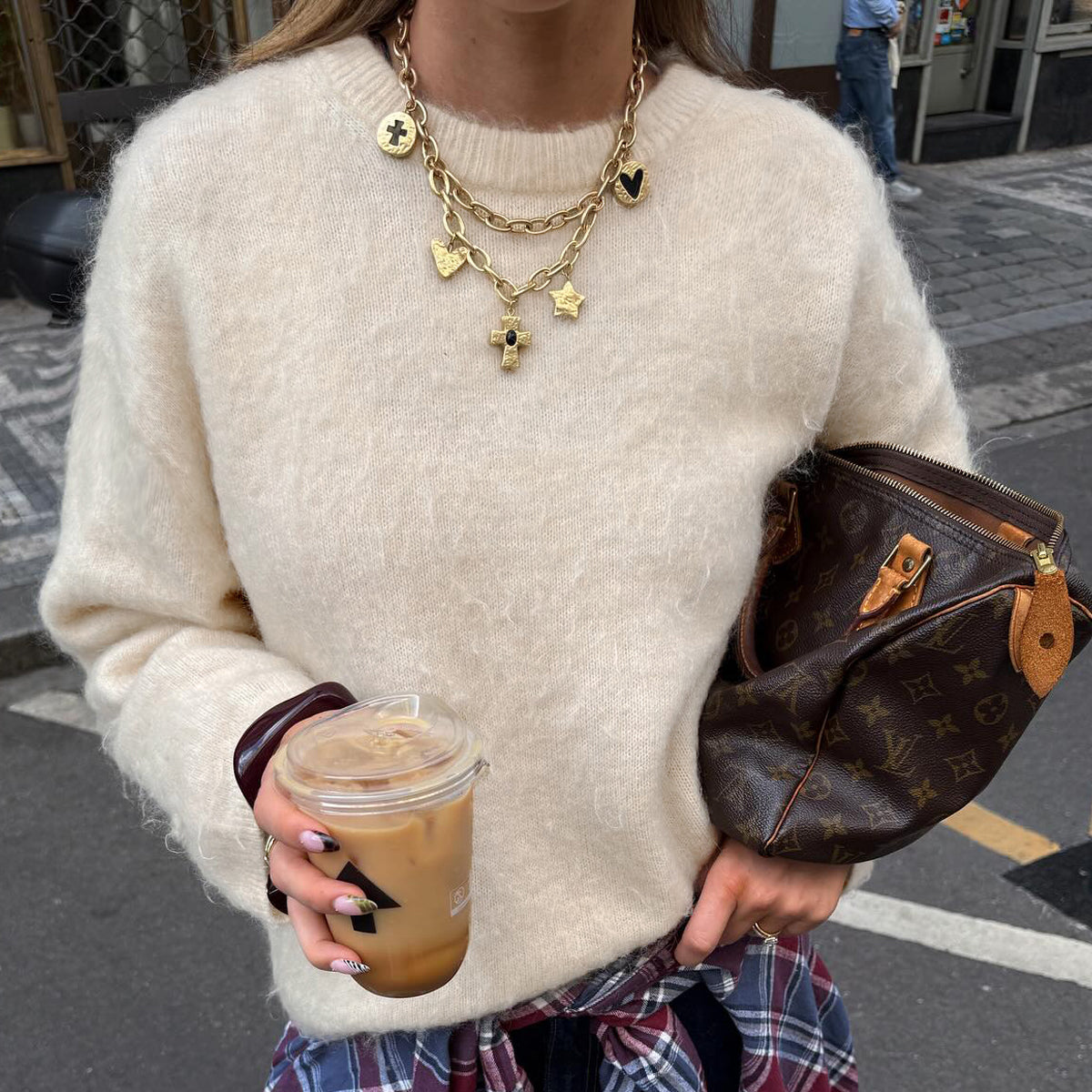 Cozy Fuzzy Crewneck Knit Pullover