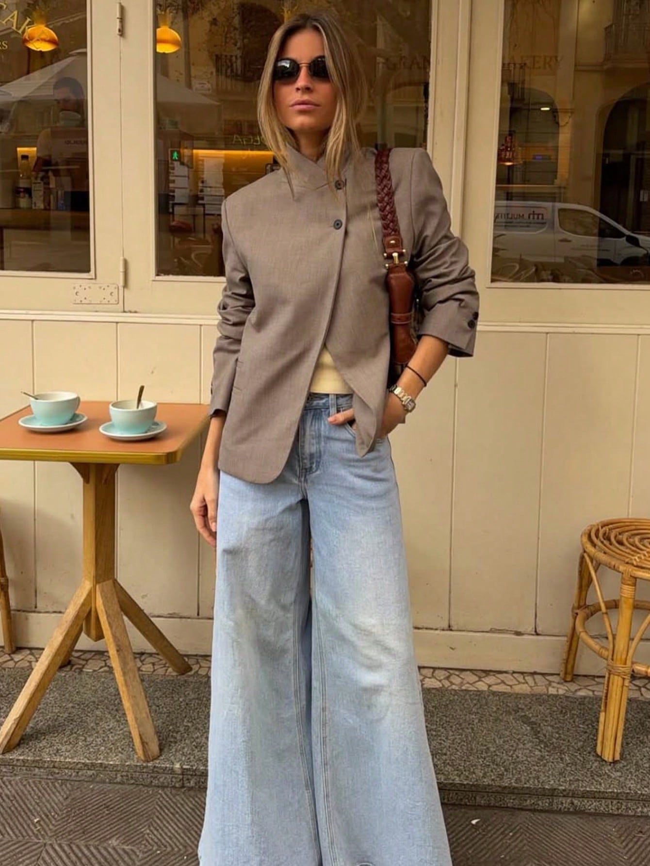 Minimalist Stand Collar Blazer Jacket
