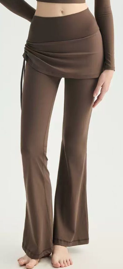 High Waisted Skirted Flare Yoga Pants