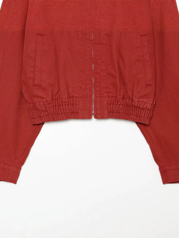 Oversized Zip Up Canvas Jacket