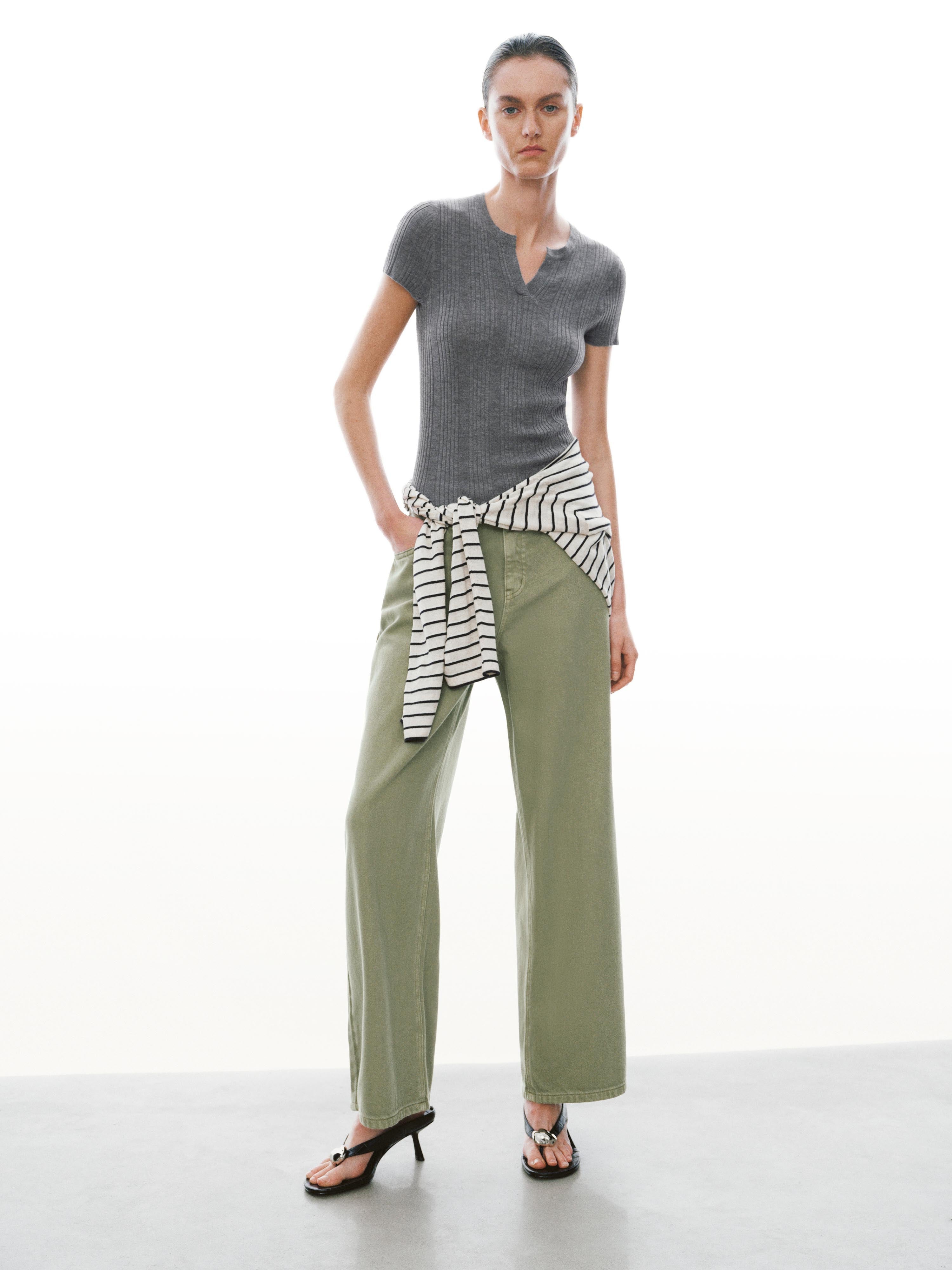Striped Skinny-Fit Knitted T-Shirts
