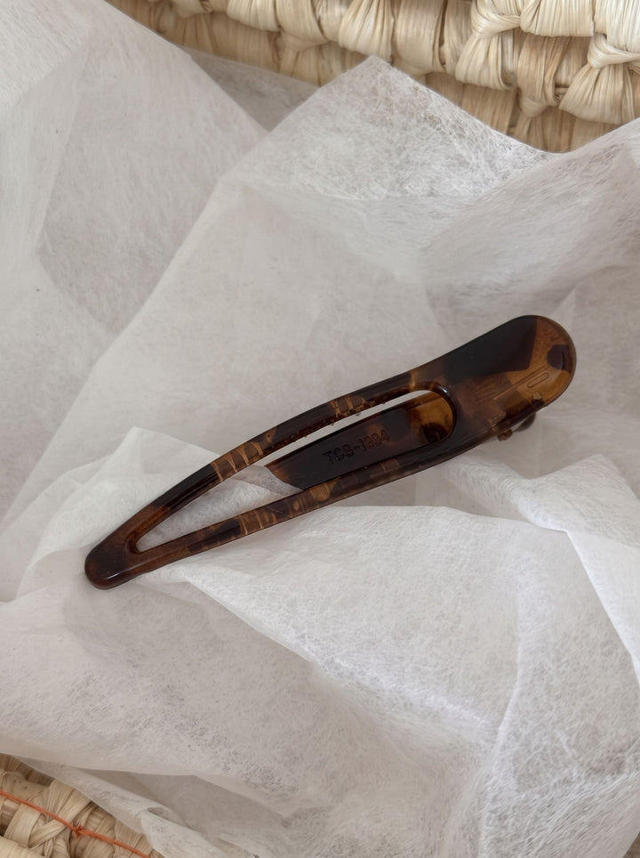 Minimalist Tortoise Shell Hair Clip