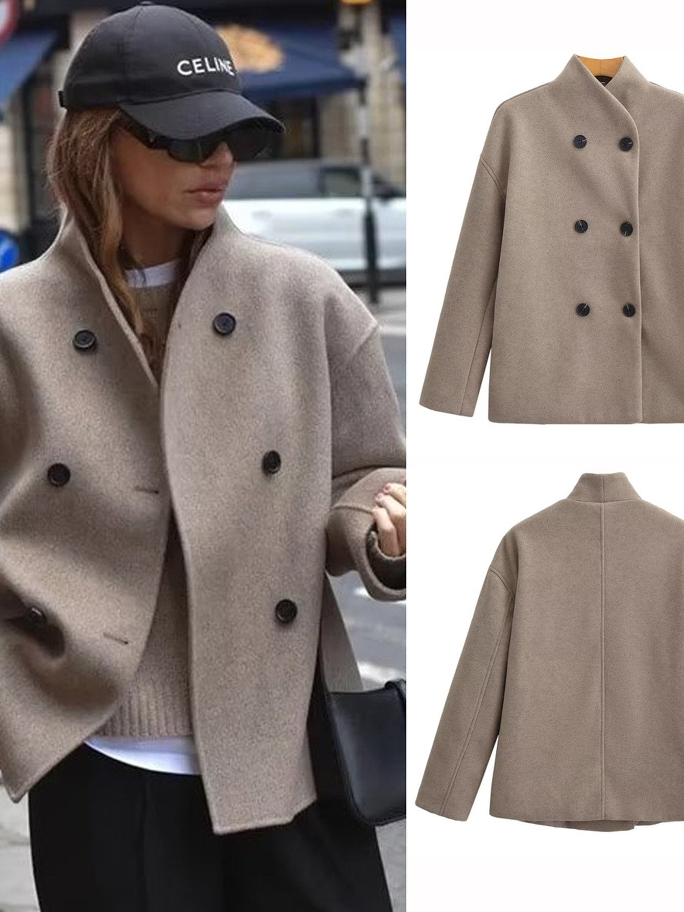 Cozy Double Breasted Wool Coat