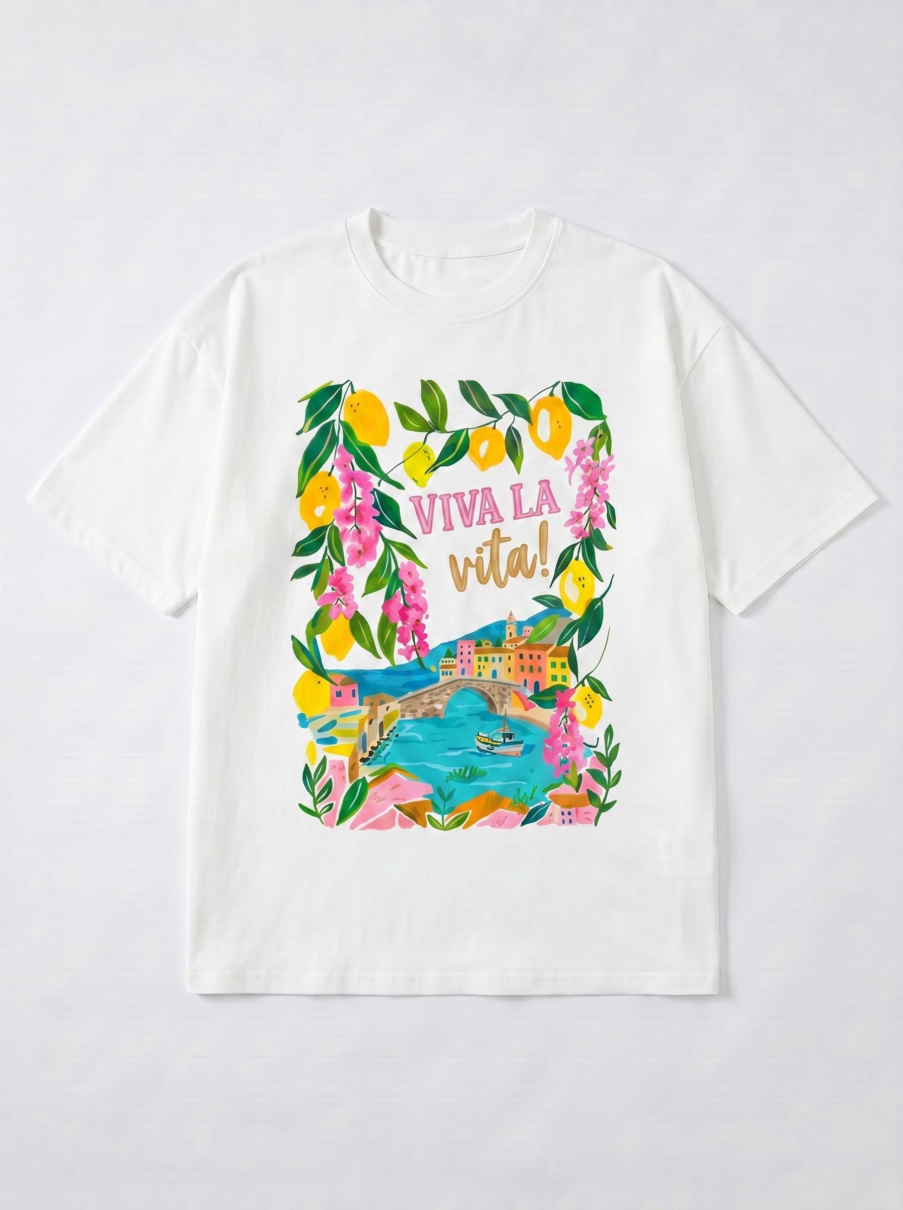 Oversized Floral Graphic Summer T-Shirt