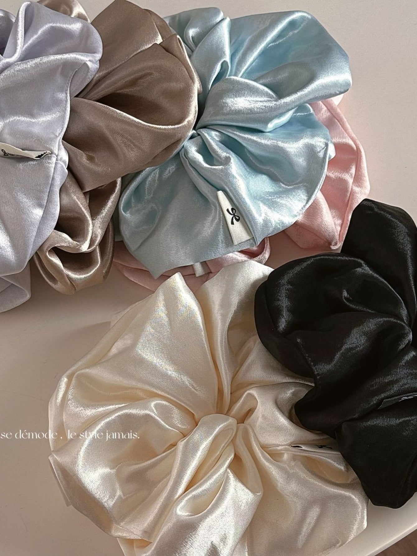 Silky Soft Pastel Blue Hair Scrunchie
