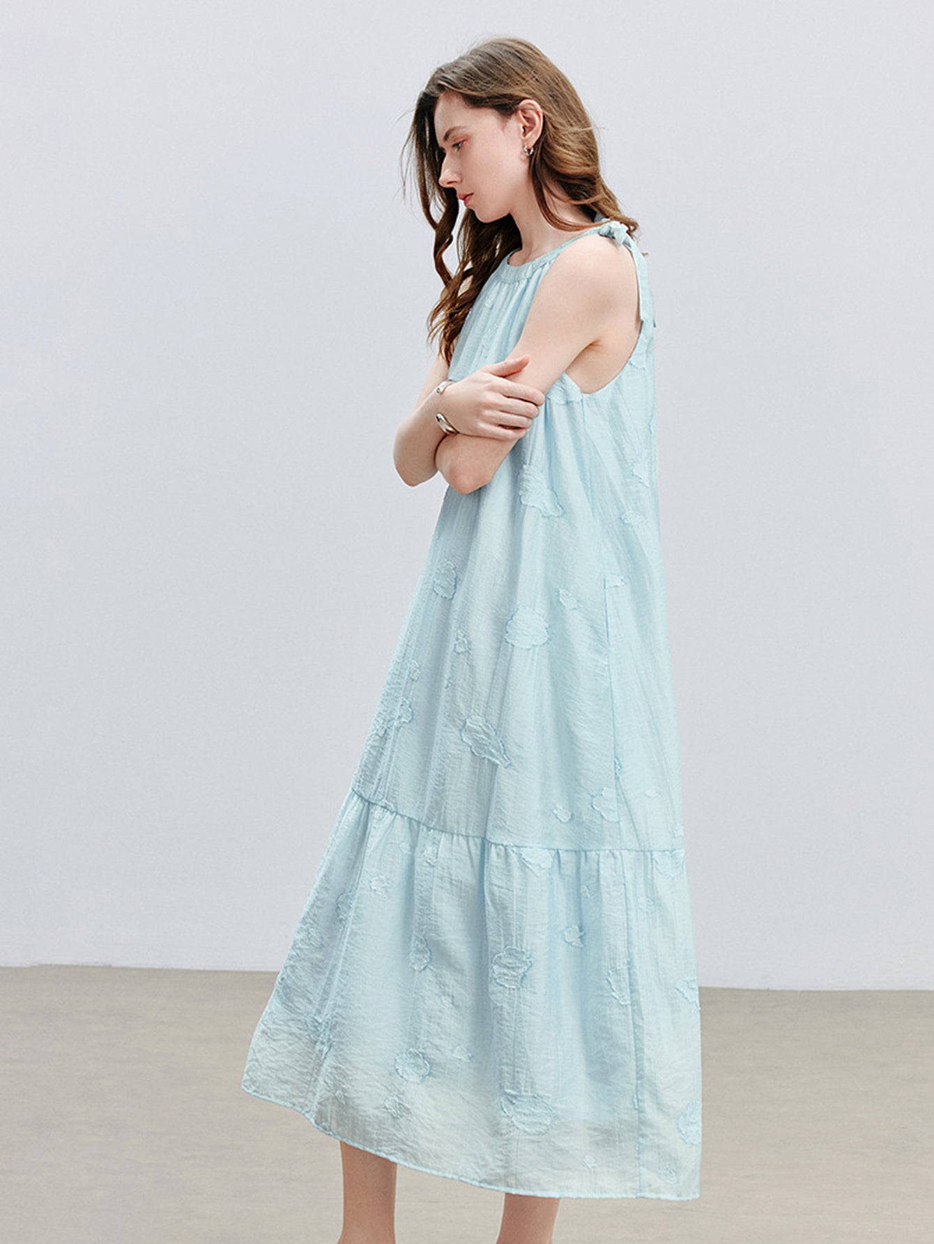 Tiered Smocked Bohemian Midi Dress