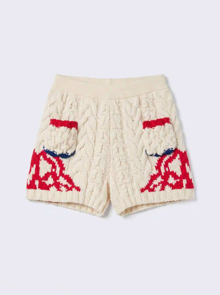 Cozy Cable Knit Athletic Shorts