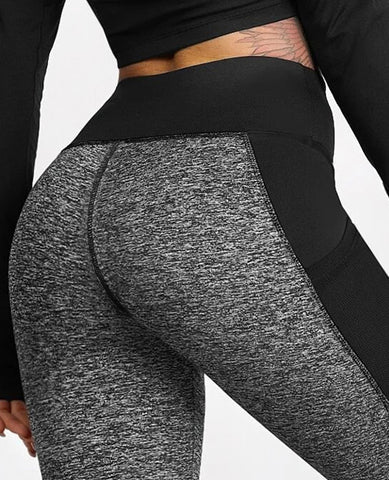 High-Waisted Colorblock Pocket Fitness Yoga Leggings