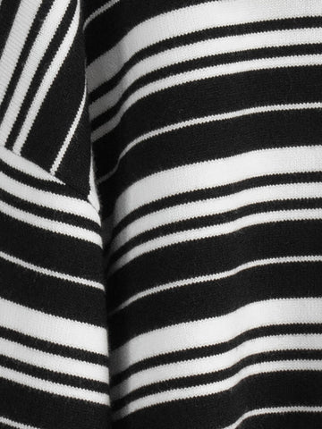 Oversized Striped Polo Collar Sweater