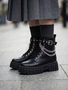 Chunky Sole Chain Detail Combat Boots