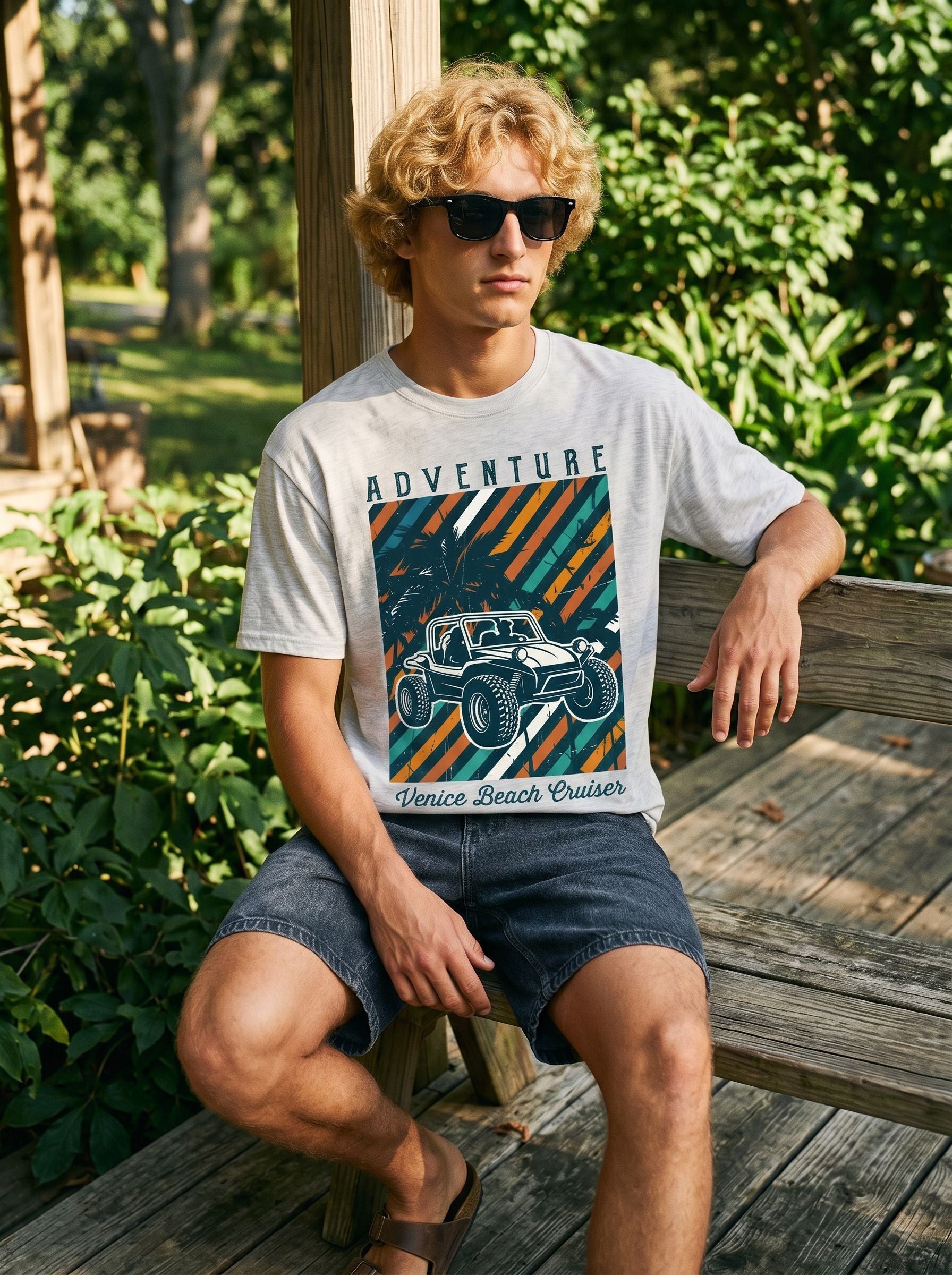 Vintage Adventure Graphic Venice Beach Tee