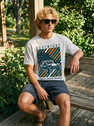 Vintage Adventure Graphic Venice Beach Tee