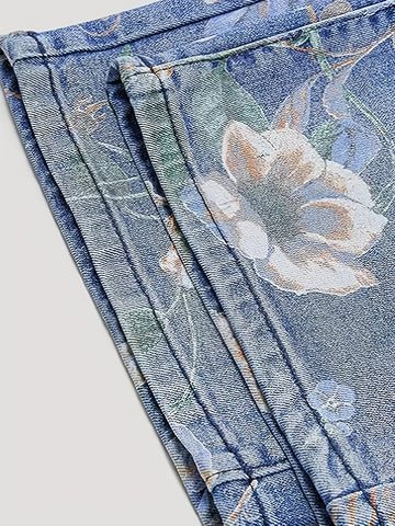 Floral Print High Waisted Jeans