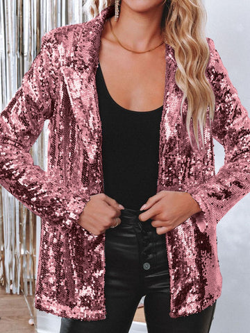 Sparkly Red Sequin Blazer Jacket
