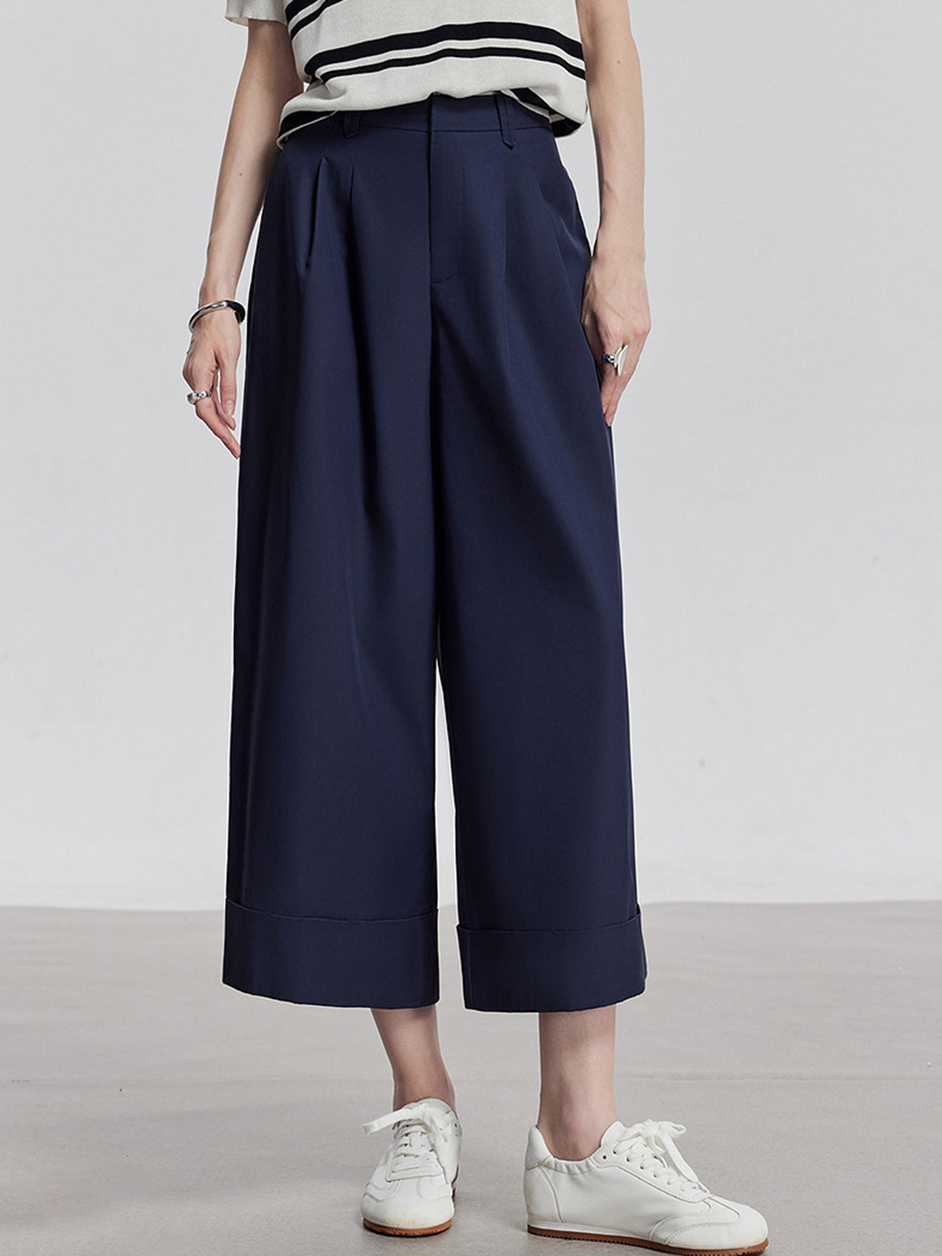 High Waisted Wide Leg Minimalist Pants