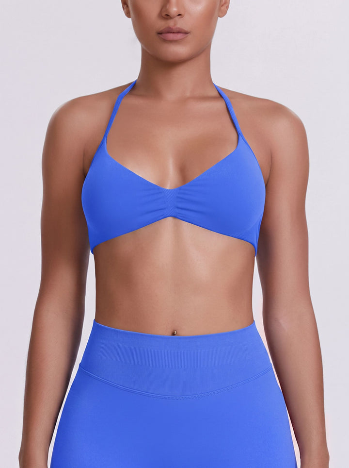 Seamless Halter Neck Sports Bra