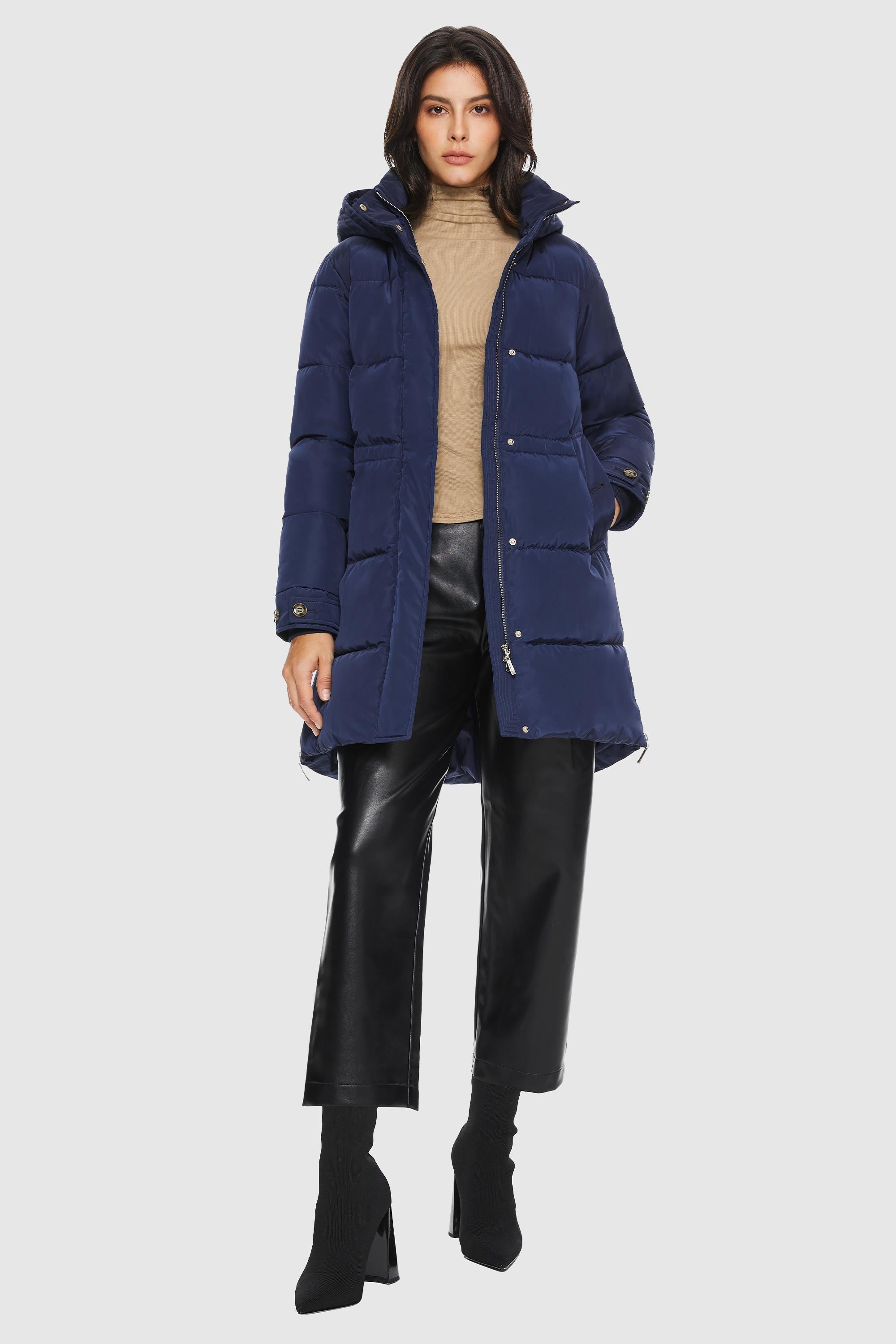 Hooded Quilted Long Puffer Jacket