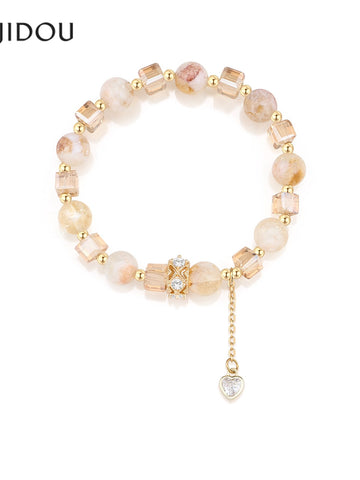 Elegant Crystal Beaded Charm Bracelet