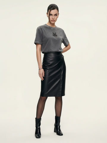 Front Crystal Cotton T-Shirt