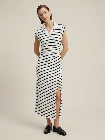 Sleeveless Striped Midi Dress