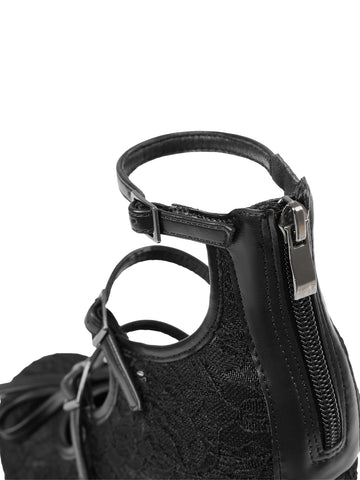 Gothic Lace Platform Mary Jane Heels