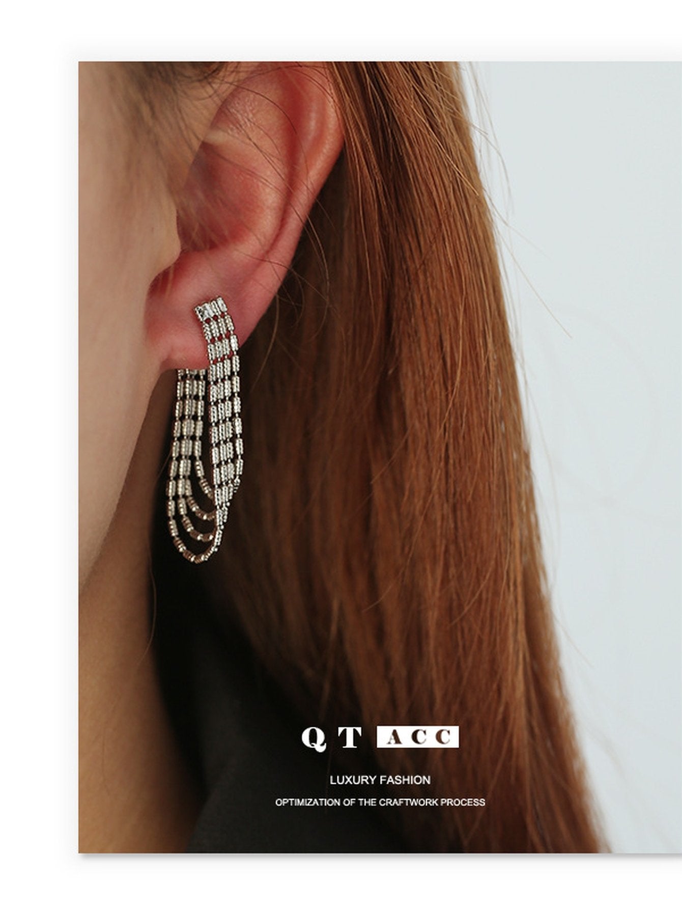 Elegant Draped Gold Chain Earrings