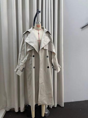 Oversized Double Breasted Trench Coat
