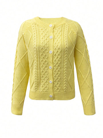 Cozy Cable Knit Button Cardigan