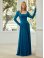 Elegant Long Sleeve Pleated Maxi Dress