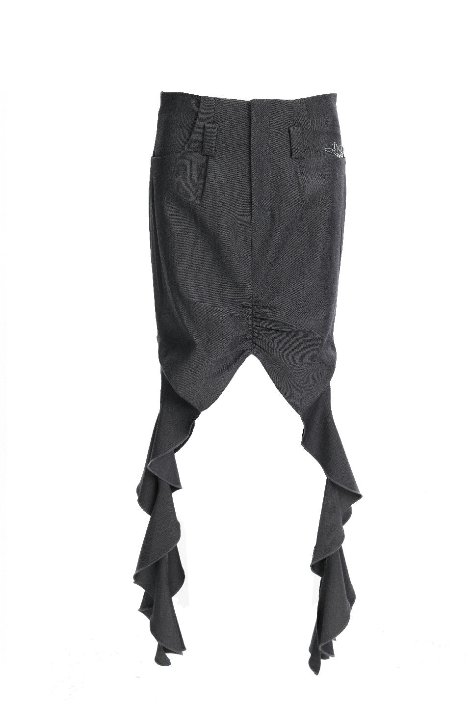 Avant Garde Ruffled Midi Skirt