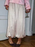 Polka Dot Satin Bubble Pants