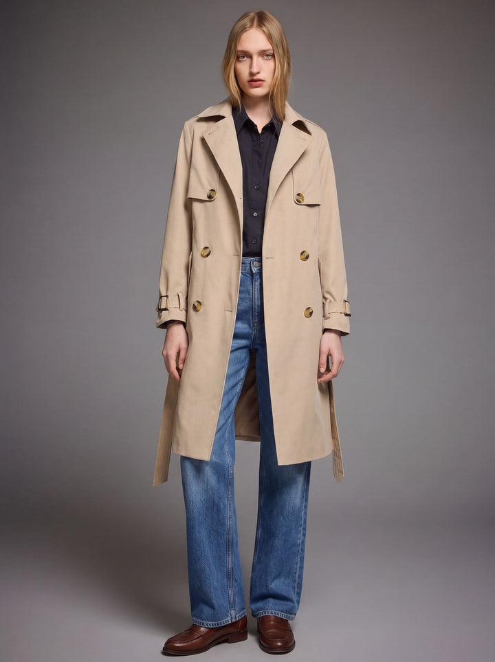Classic Double Breasted Trench Coat