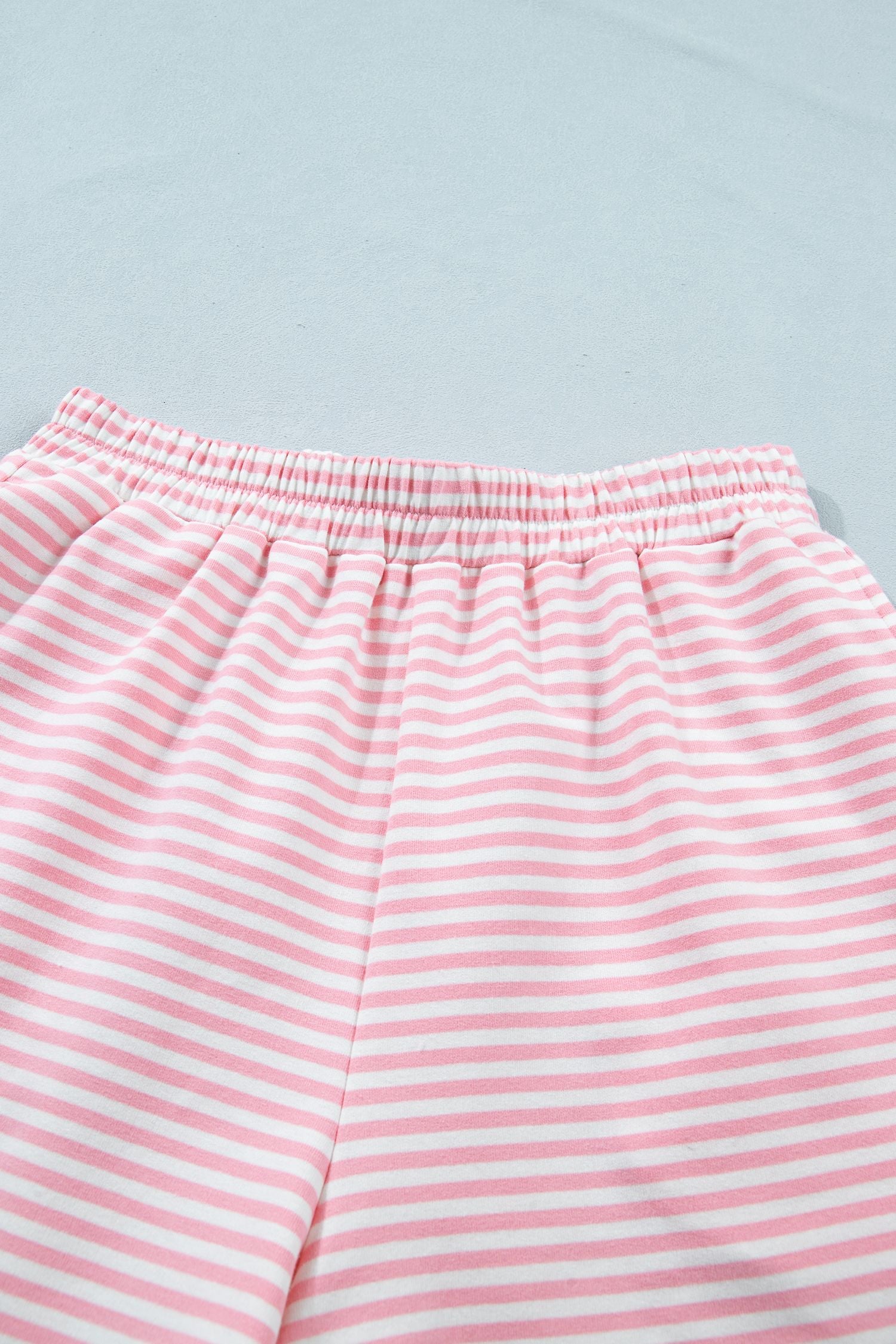 Casual Striped Cotton Short Set