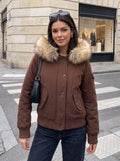 Faux Fur Lined Hooded Jacket
