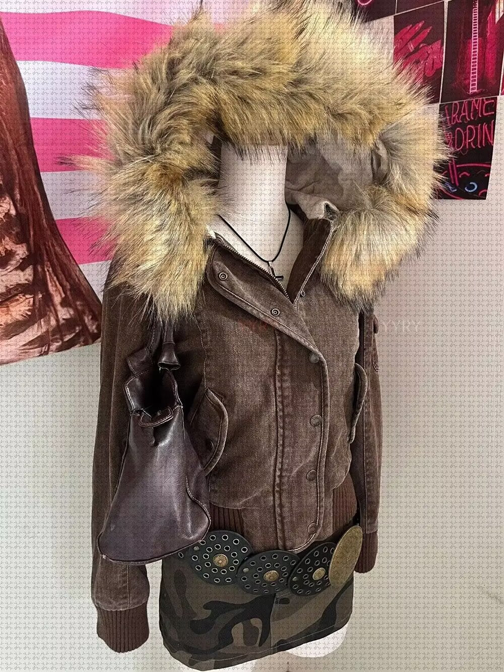Faux Fur Lined Hooded Jacket