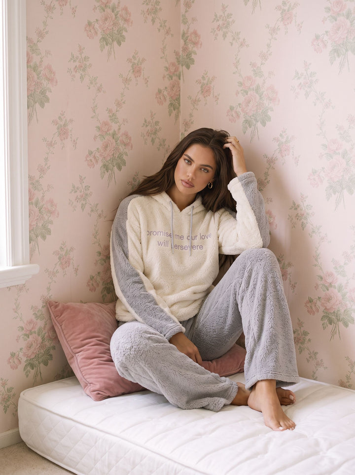 Cozy Plush Hooded Lounge Set