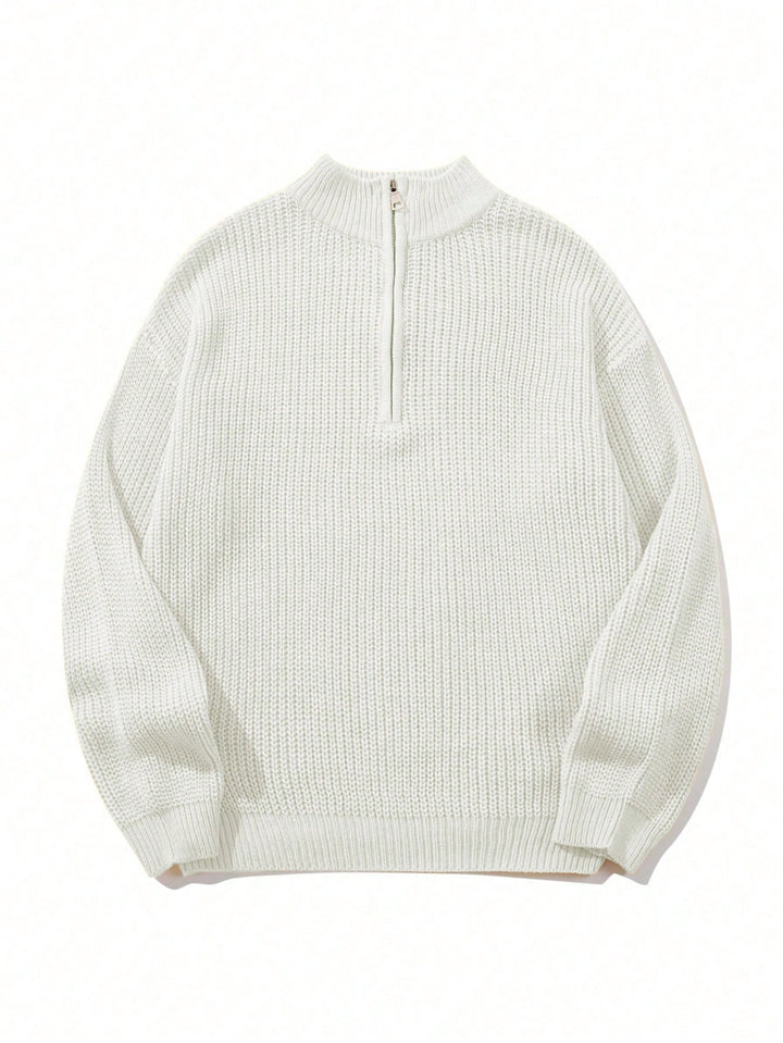 Cozy Quarter Zip Ribbed Sweater