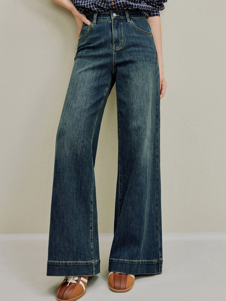 High Waisted Wide Leg Jeans