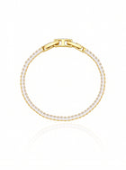 Dainty Gold Cubic Zirconia Tennis Bracelet