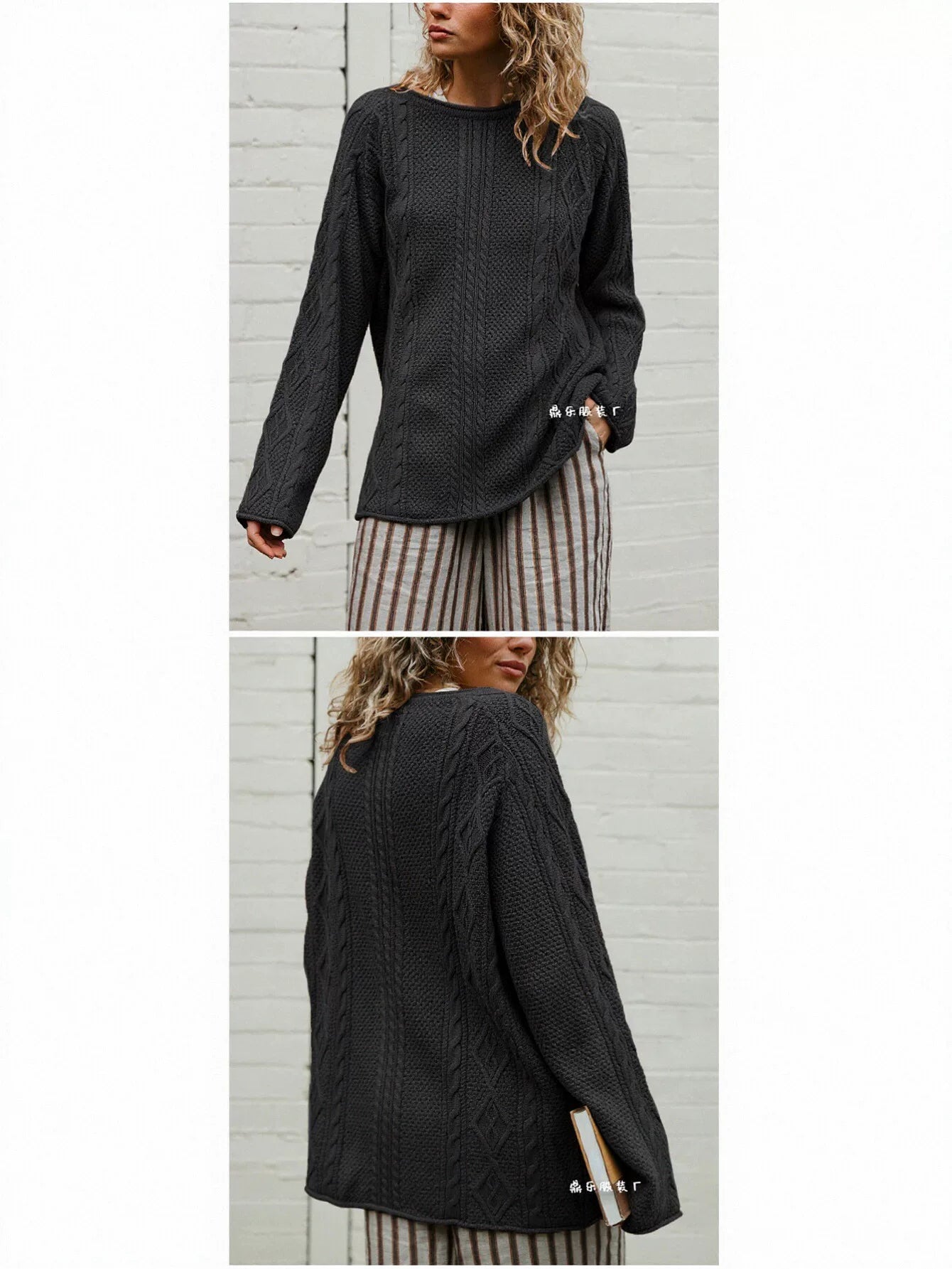 Cozy Cable Knit Pullover Sweater