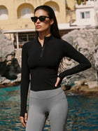 Slim Fit Half Zip Yoga Jacket