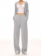 Comfy Velour Wide Leg Pants