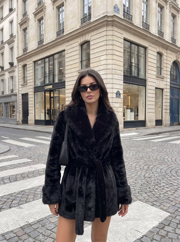 Luxurious Plush Faux Fur Coat