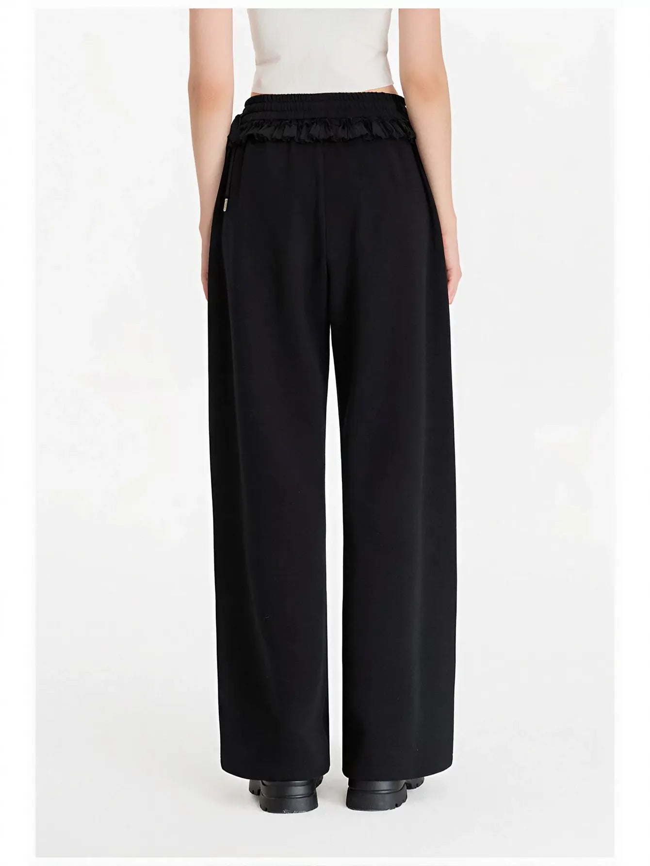 Cozy Bow Detail Wide Leg Pants