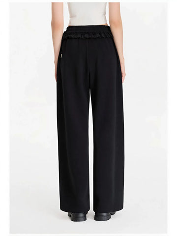 Cozy Bow Detail Wide Leg Pants