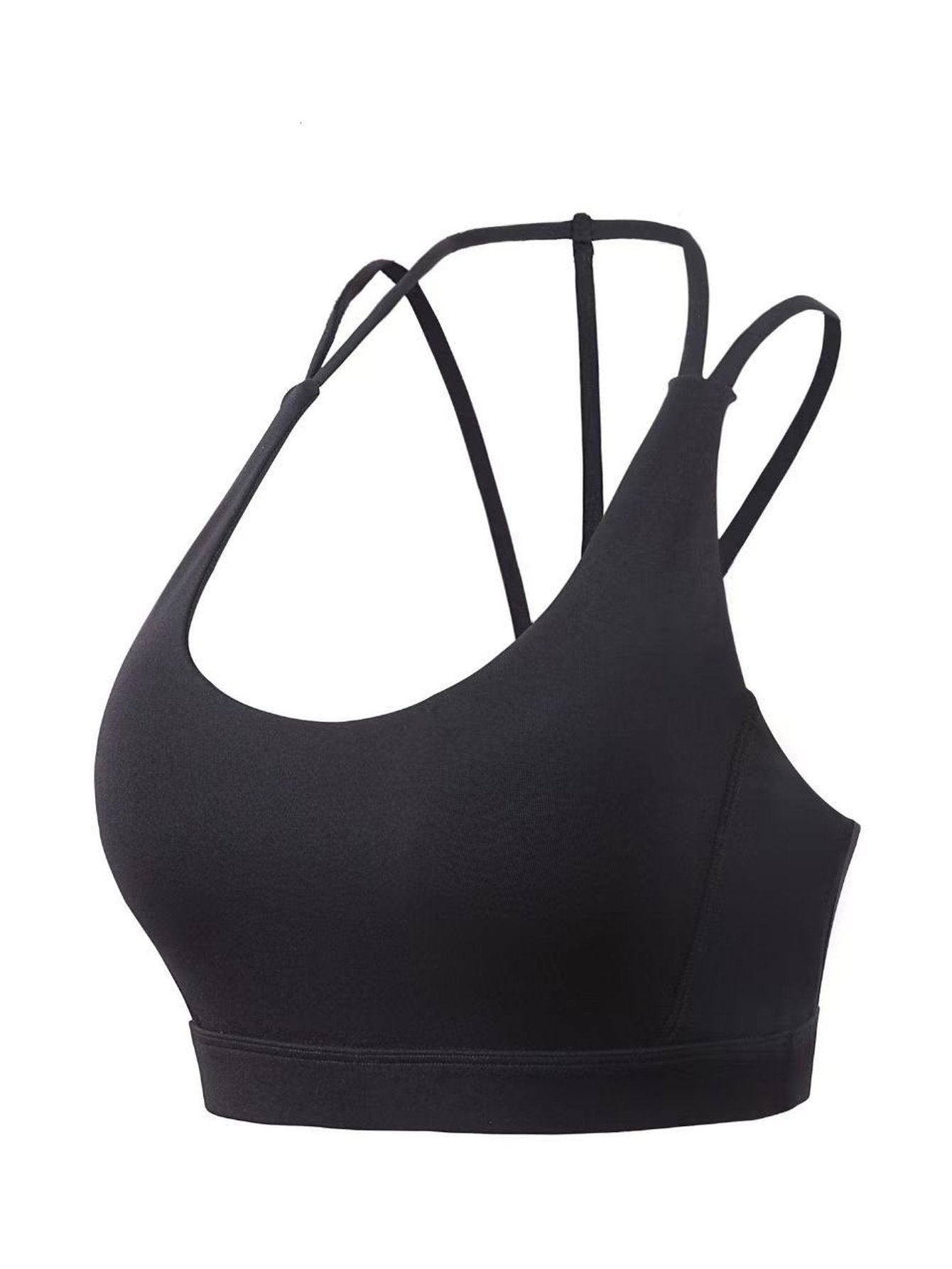 Seamless Strappy Back Yoga Sports Bra
